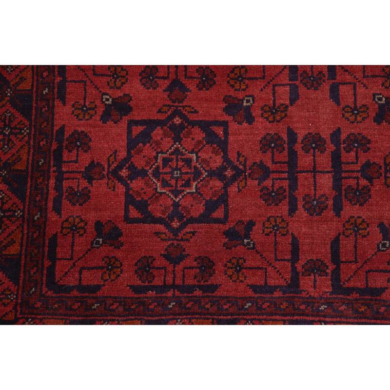 Vintage Biljik Khal Mohammadi Kaiden Red/Blue Rug - 3'5'' x 4'10''