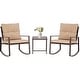 preview thumbnail 44 of 48, Pheap Outdoor Patio 3-piece Black/Brown Wicker Rocking Bistro Set by Havenside Home