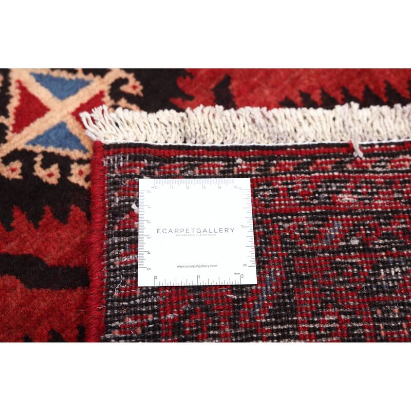 ECARPETGALLERY Hand-knotted Baluch Red Wool Rug - 3'0 x 6'0