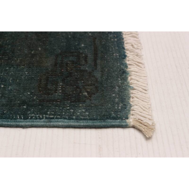 ECARPETGALLERY Hand-knotted Vibrance Blue Wool Rug - 8'4 x 11'4