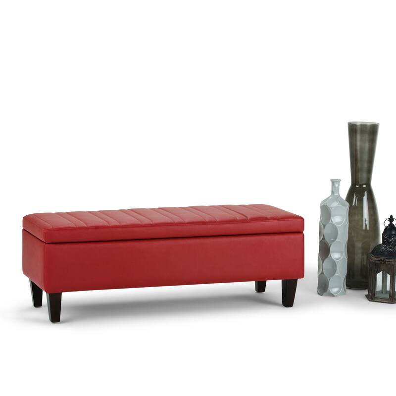 WYNDENHALL Garret 48 inch Wide Contemporary Rectangle Storage Ottoman