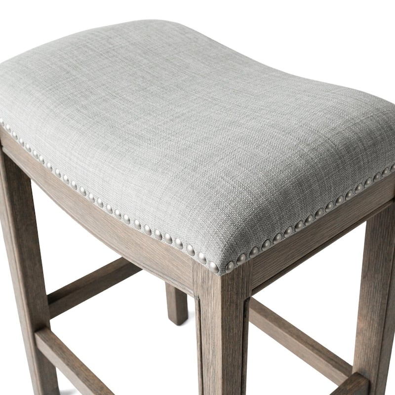 Maven Lane 31" Adrien Saddle Kitchen Bar Height Stool - N/A
