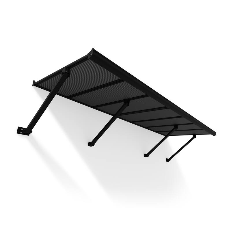 Canopia Augustine 3 ft. Black/Gray Door and Window Awning