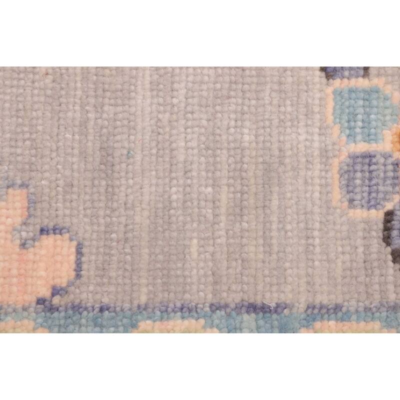 ECARPETGALLERY Hand-knotted Modern Oushak Grey Wool Rug - 9'1 x 11'10