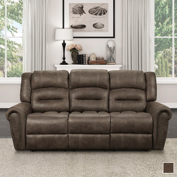Dual outlet reclining sofa
