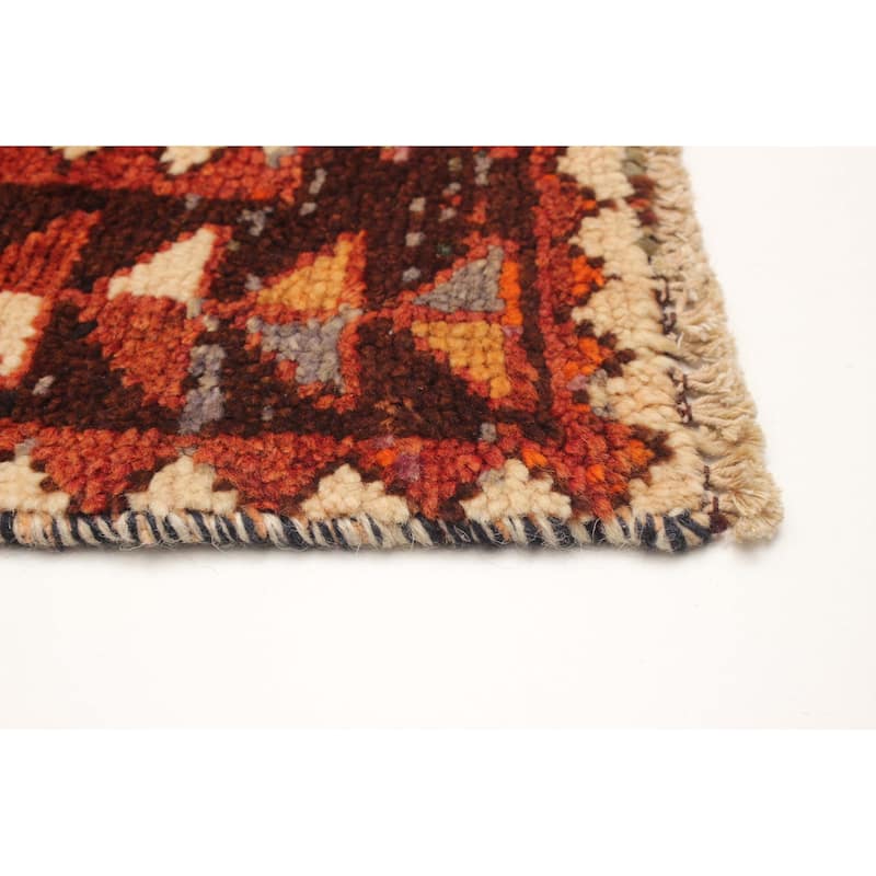 ECARPETGALLERY Hand-knotted Melis Vintage Dark Copper Wool Rug - 3'10 x 13'0