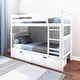 preview thumbnail 36 of 42, Max and Lily Twin Bunk Bed with Storage Drawers White