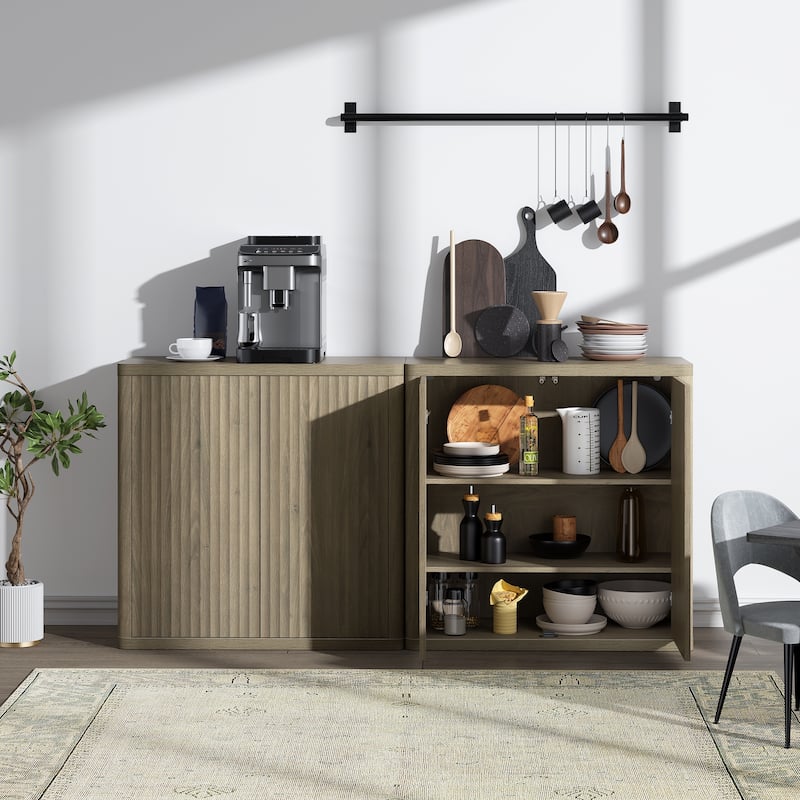 3 Multifunctional and Practical Rounded-Corner Side Cabinets