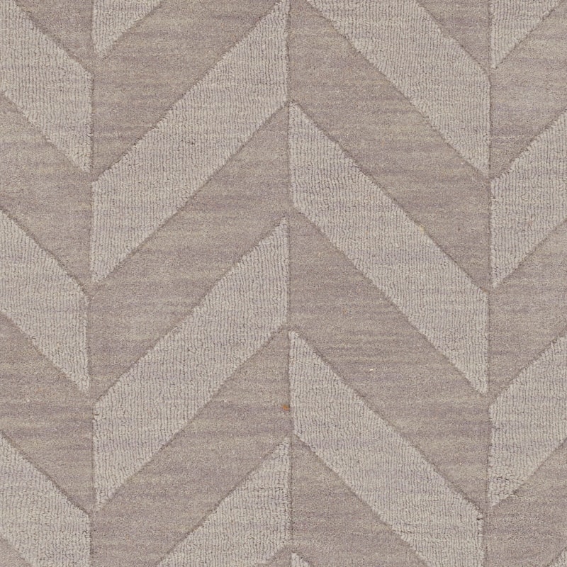 Hand-Woven Ann Tone-on-Tone Zig-Zag Wool Area Rug