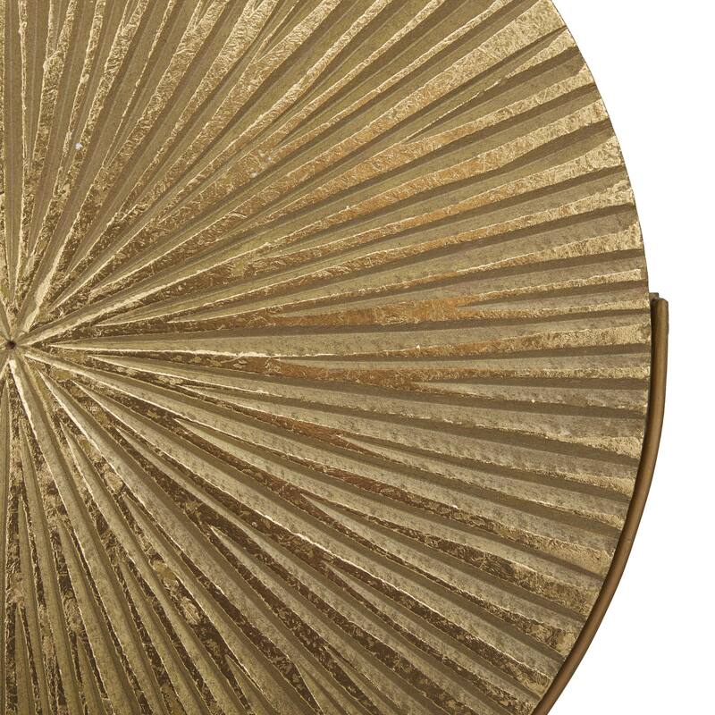 CosmoLiving by Cosmopolitan Gold, Black or White Wood Carved Starburst Decorative Sculpture with Stand