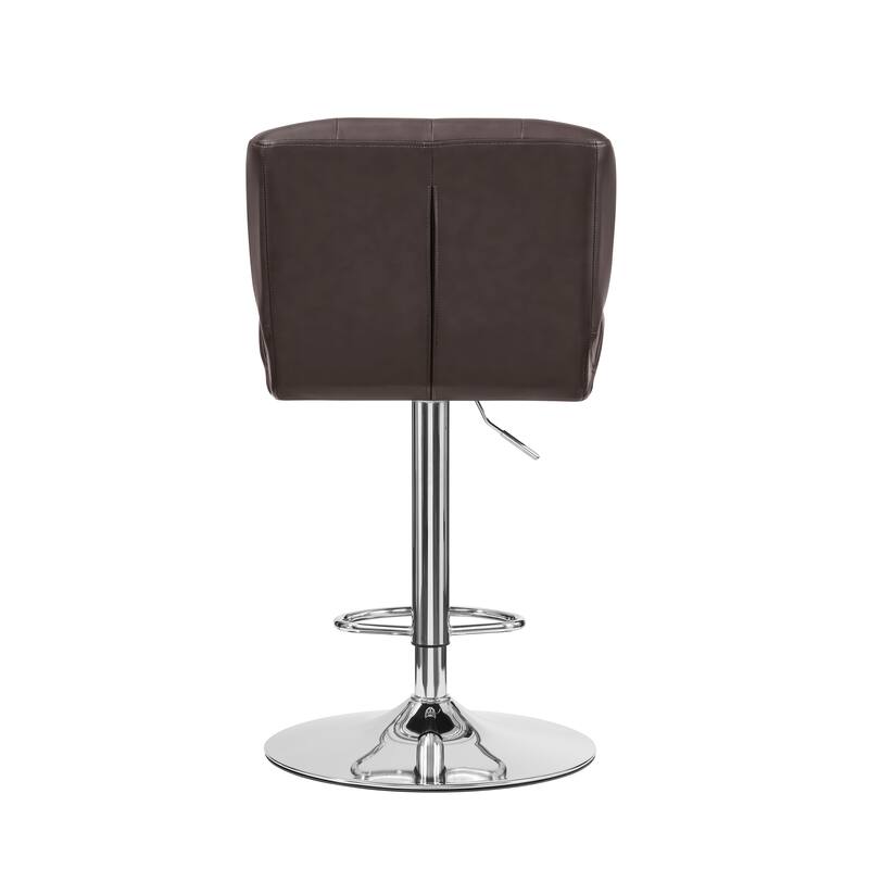 Reilly Adjustable Faux Leather Barstool