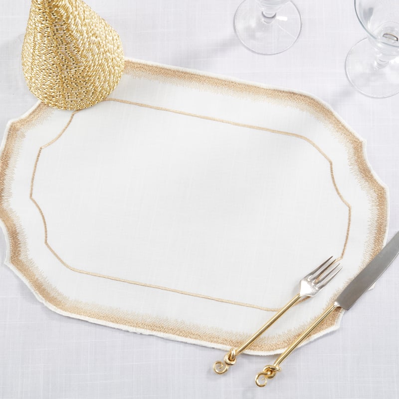 Elegant Embroidery Detail Placemat (Set of 4)