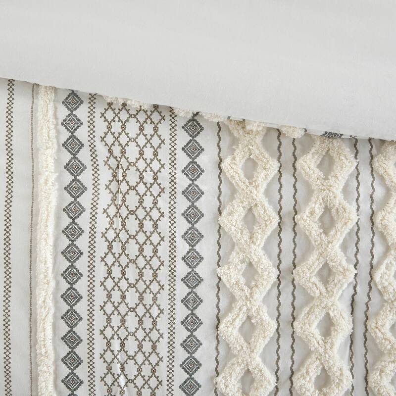 GDF Studio - Imani Cotton Printed Comforter Set with Chenille Detailing