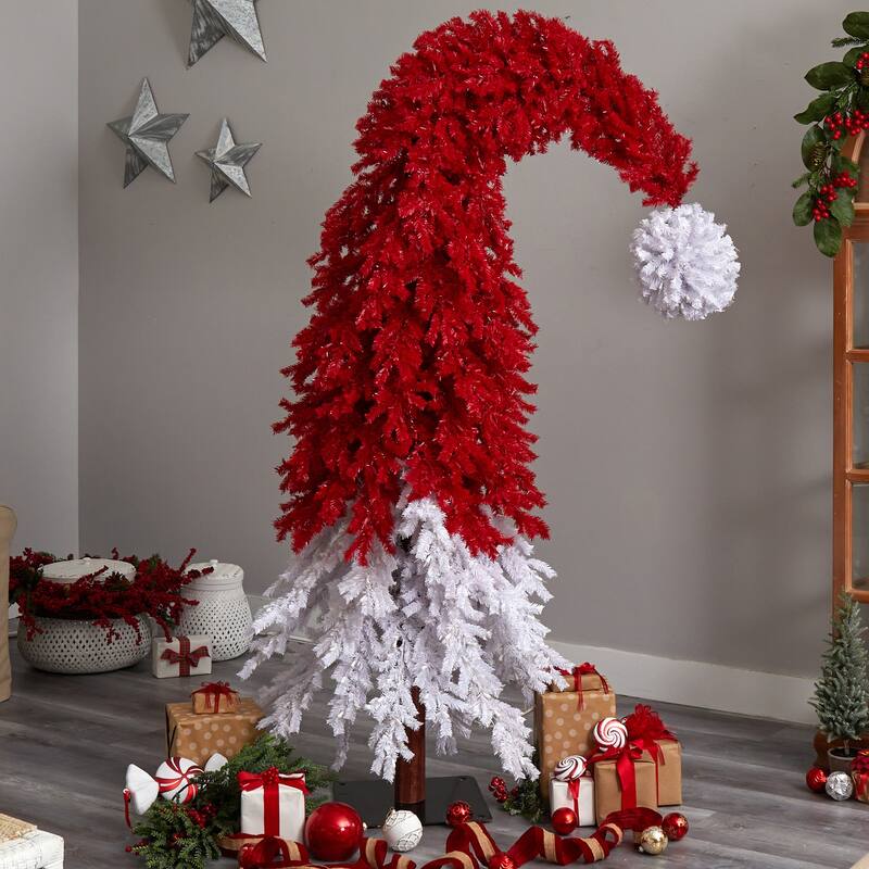 9ft Christmas Tree with Lights & Stand - Festive Holiday Decor, Full & Lush Design - White - 108
