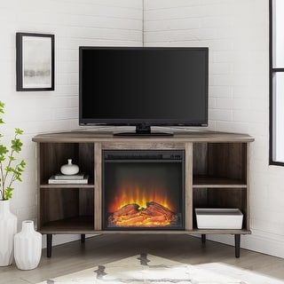Carbon Loft 48-Inch Corner Fireplace TV Console (Grey Wash)