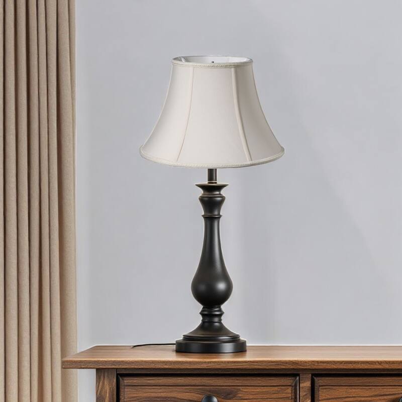 HomeRoots Cream Shantung Silk Oval Lamp Shade - 12"x12"x10"