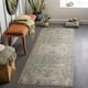 Adenia Vintage Medallion Printed Area Rug - 2'6" x 7'6" Runner - Green