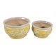 preview thumbnail 49 of 80, Decorative Floral Ceramic Chinoiserie Round Planter - Set of 2