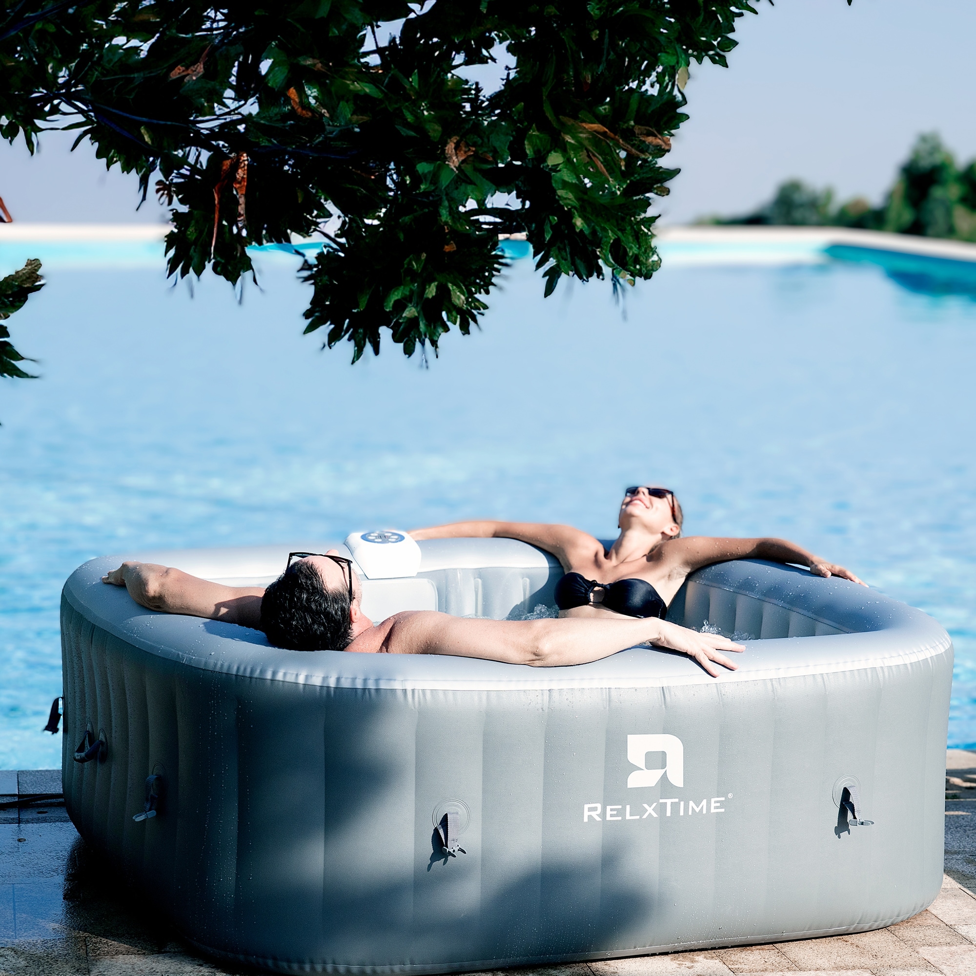 Square Inflatable Hot Tub Spa 4-6 Person On Sale Bed Bath