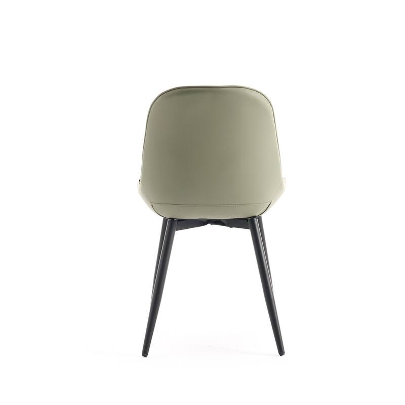 Modern Dining Chairs Set of 2 with Curved Backrest