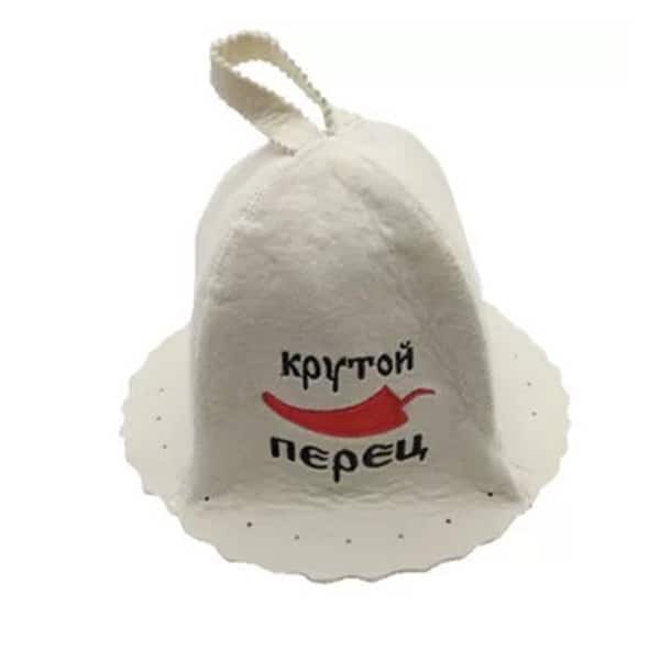 ALEKO Traditional Russian Sauna Hat Natural Sheep Wool  display picture 1