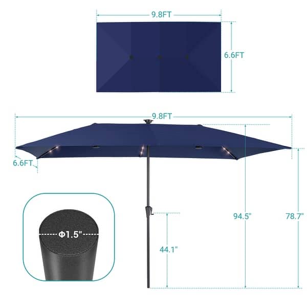 eight rods patio umbrella replacement canopy Patio Umbrella Canopy 9ft 8-Rib
