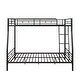 preview thumbnail 10 of 8, Full Size Bunk Bed with Ladder and Guardrail, Heavy Duty Metal Bunk Bed Frame, Noise Free Frames for Bedroom Dorm