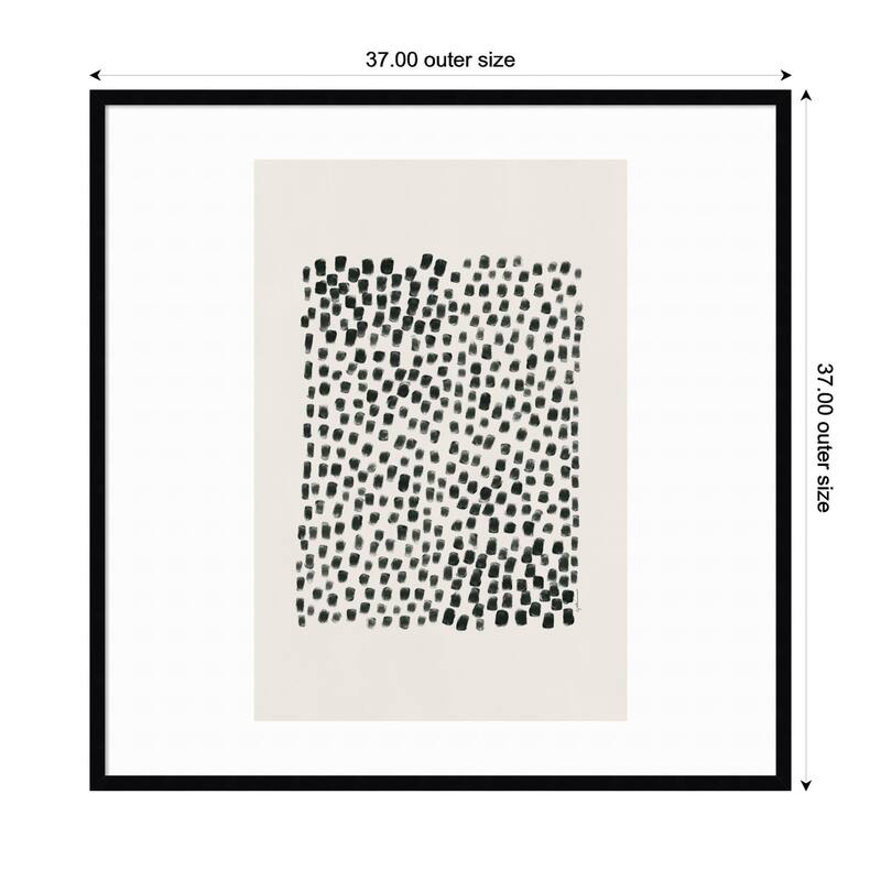 Kate and Laurel Abstract Black by Gabrielly Guedes Framed Wall Art Print