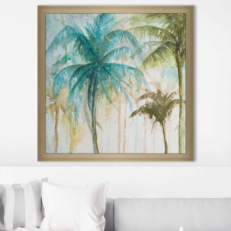 "Watercolor Palms" by Patricia Pinto I Print on Acrylic