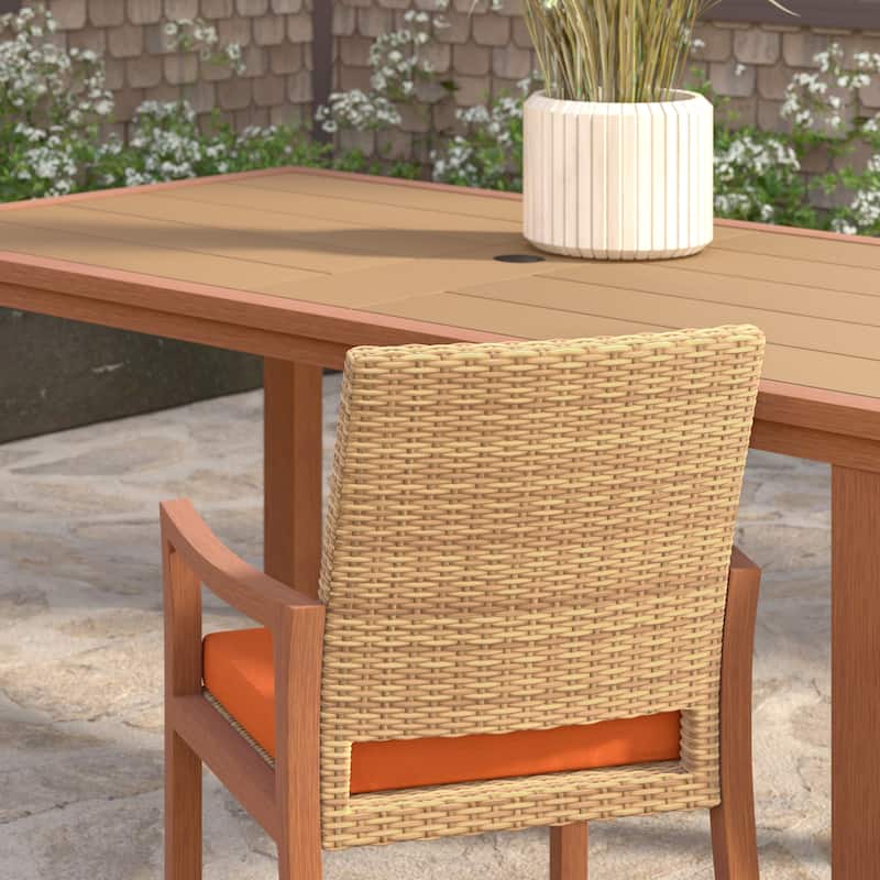 Mili 7 Piece Sunbrella Outdoor Patio Dining Set