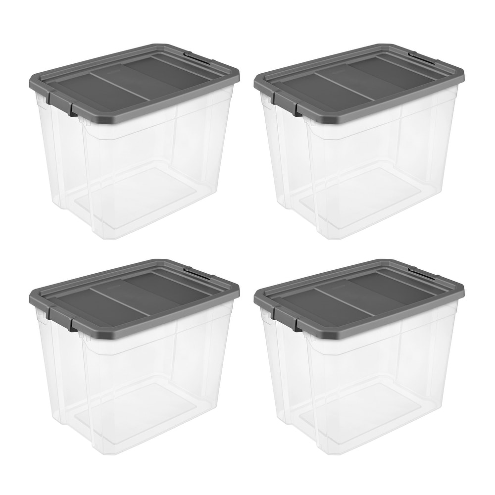 https://ak1.ostkcdn.com/images/products/is/images/direct/d4b7ff2c79592dc5f96a5ee211a9be22fe64d25c/Sterilite-108-Qt.-Clear-Stacker-Storage-Container-Tote-w--Latching-Lid%2C-%284-Pack%29.jpg