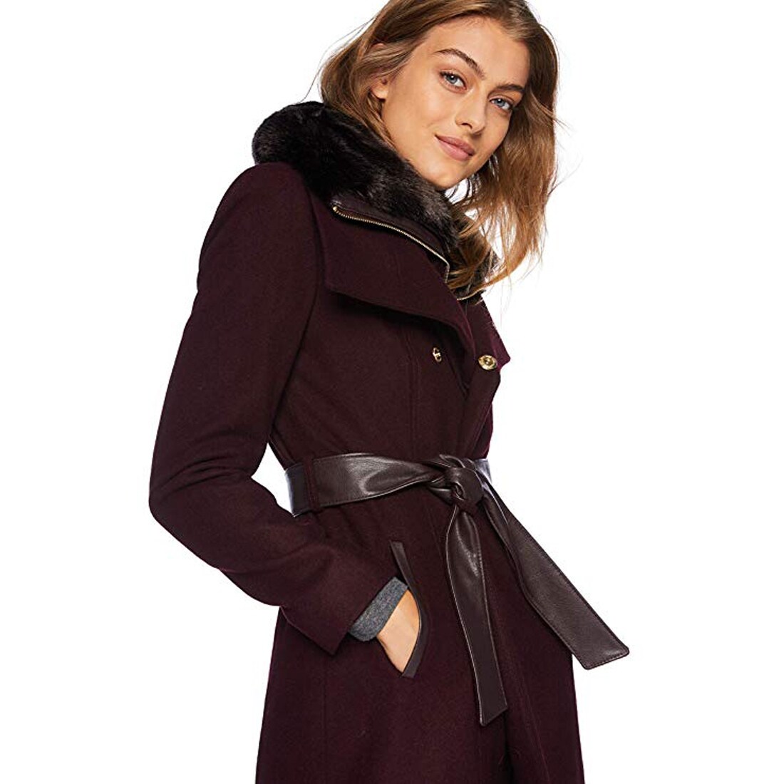 wine fur collar