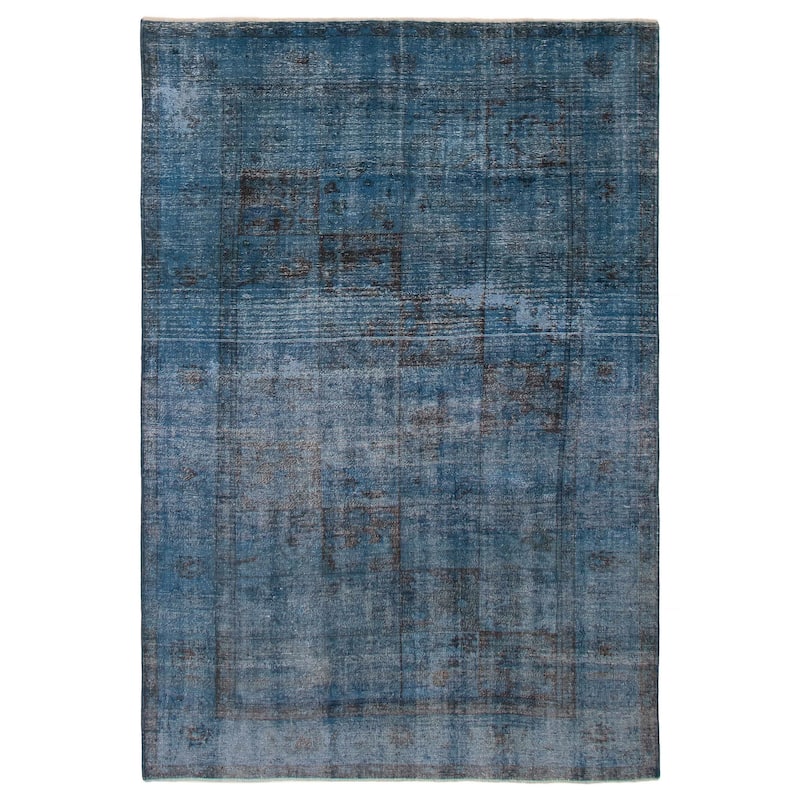 ECARPETGALLERY Hand-knotted Color Transition Blue Wool Rug - 6'1 x 8'11 - Blue - 6'1 x 8'11