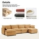 preview thumbnail 87 of 150, Corduroy Sectional Sofa with Removable Ottomans & Ultra-soft Cushions for Living Room & Bedroom