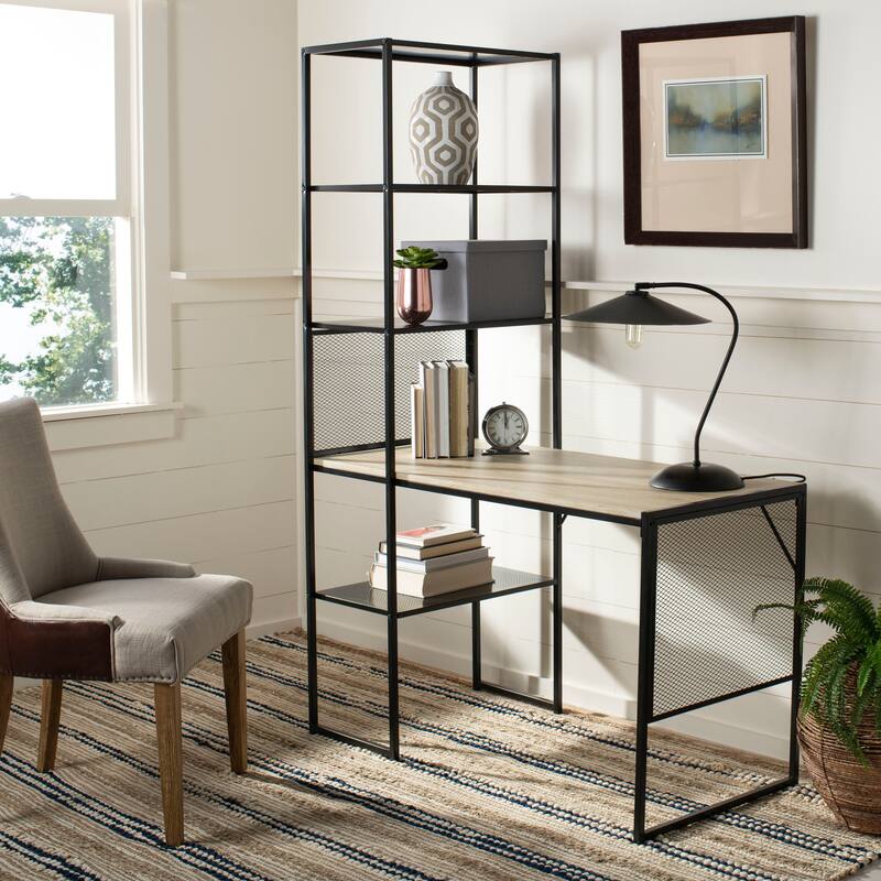 SAFAVIEH Doloris 46"W Black Corner Writing Desk