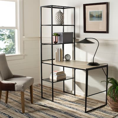 SAFAVIEH Doloris 46"W Black Corner Writing Desk