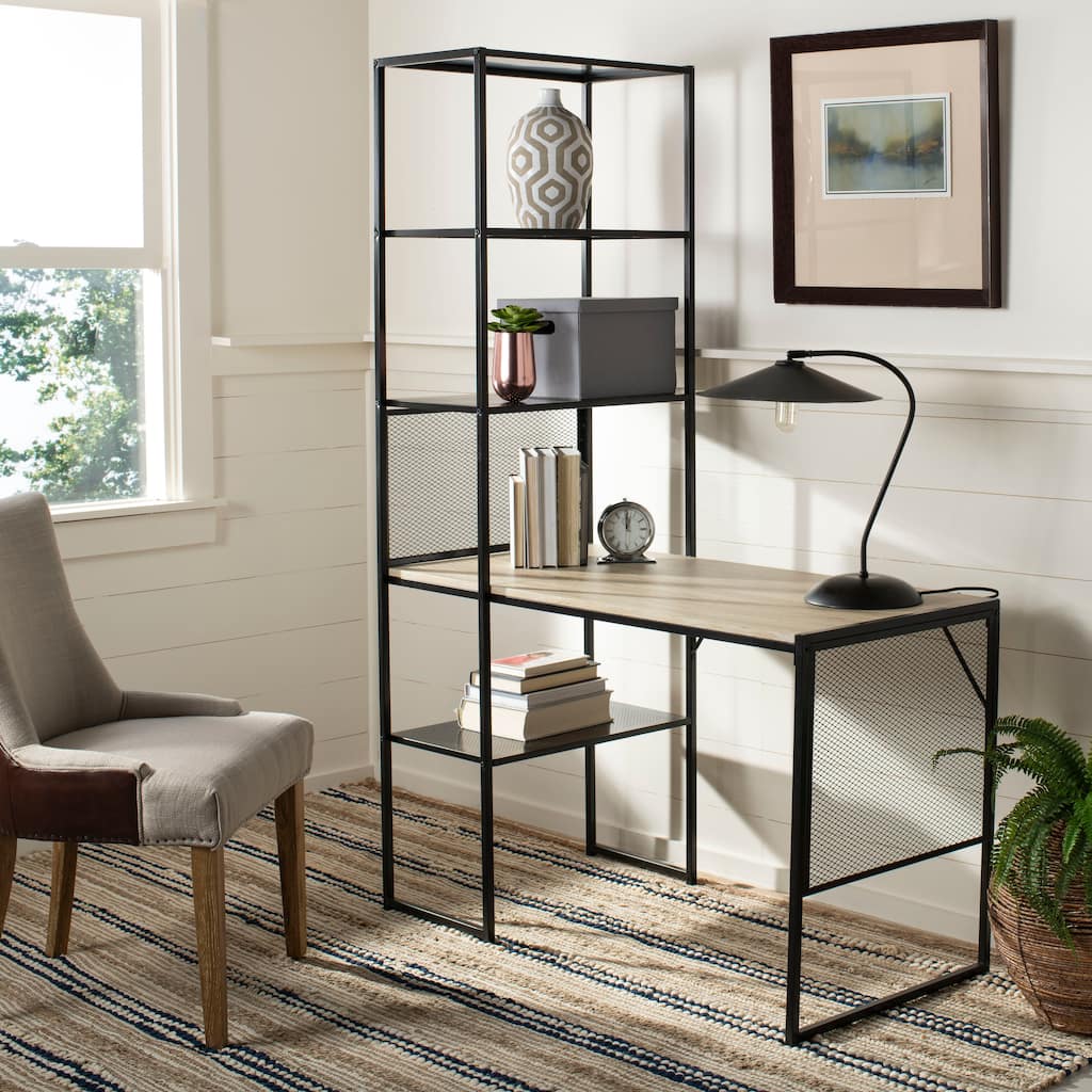 SAFAVIEH Doloris 46"W Black Corner Writing Desk