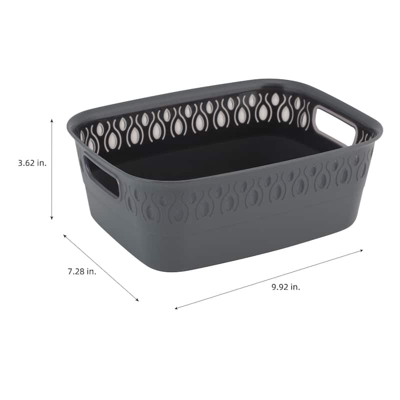 Kitchen Details Gemstone Storage Tote Basket - 10"x 8" x 4"