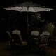 preview thumbnail 23 of 21, Sun-Ray 9' Round Solar Lighted Umbrella, Base Not Included