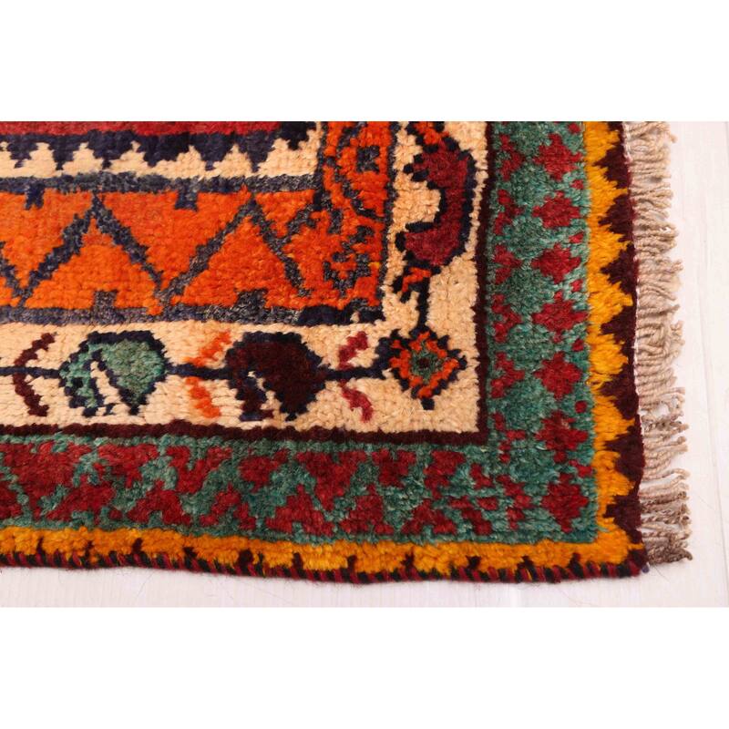 ECARPETGALLERY Hand-knotted Melis Dark Red Wool Rug - 4'0 x 7'2