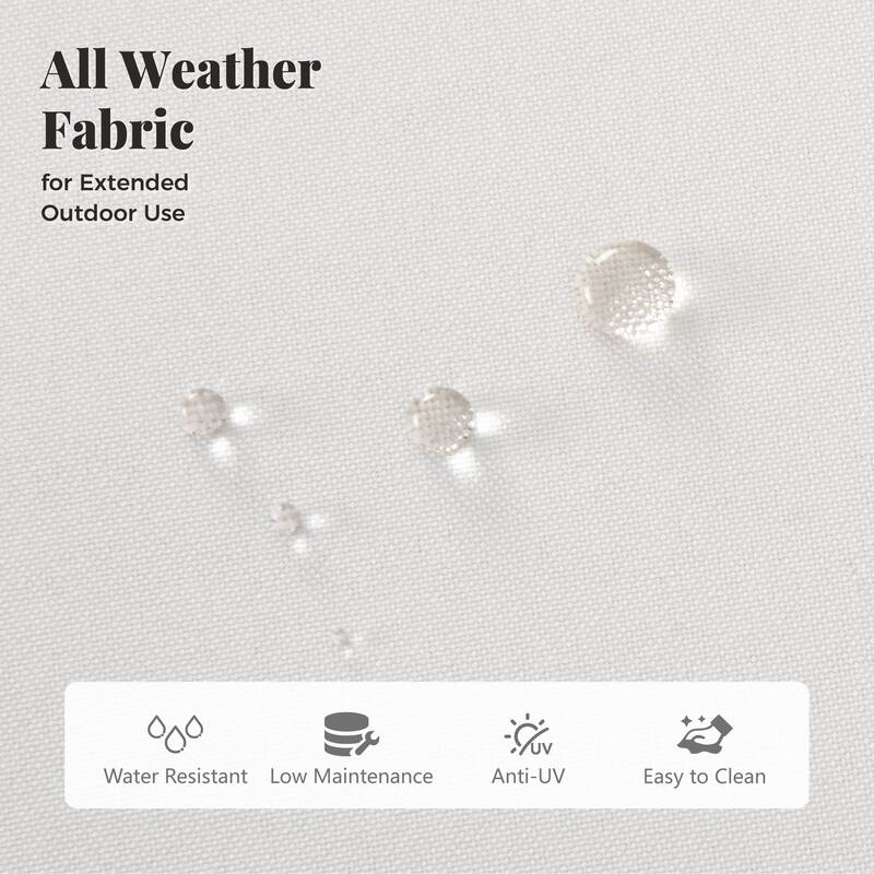 MAISON ARTS Outdoor Sofa Set，All-Weather Solid Wood Wicker Sectional Furniture Set with Dust Cover Included