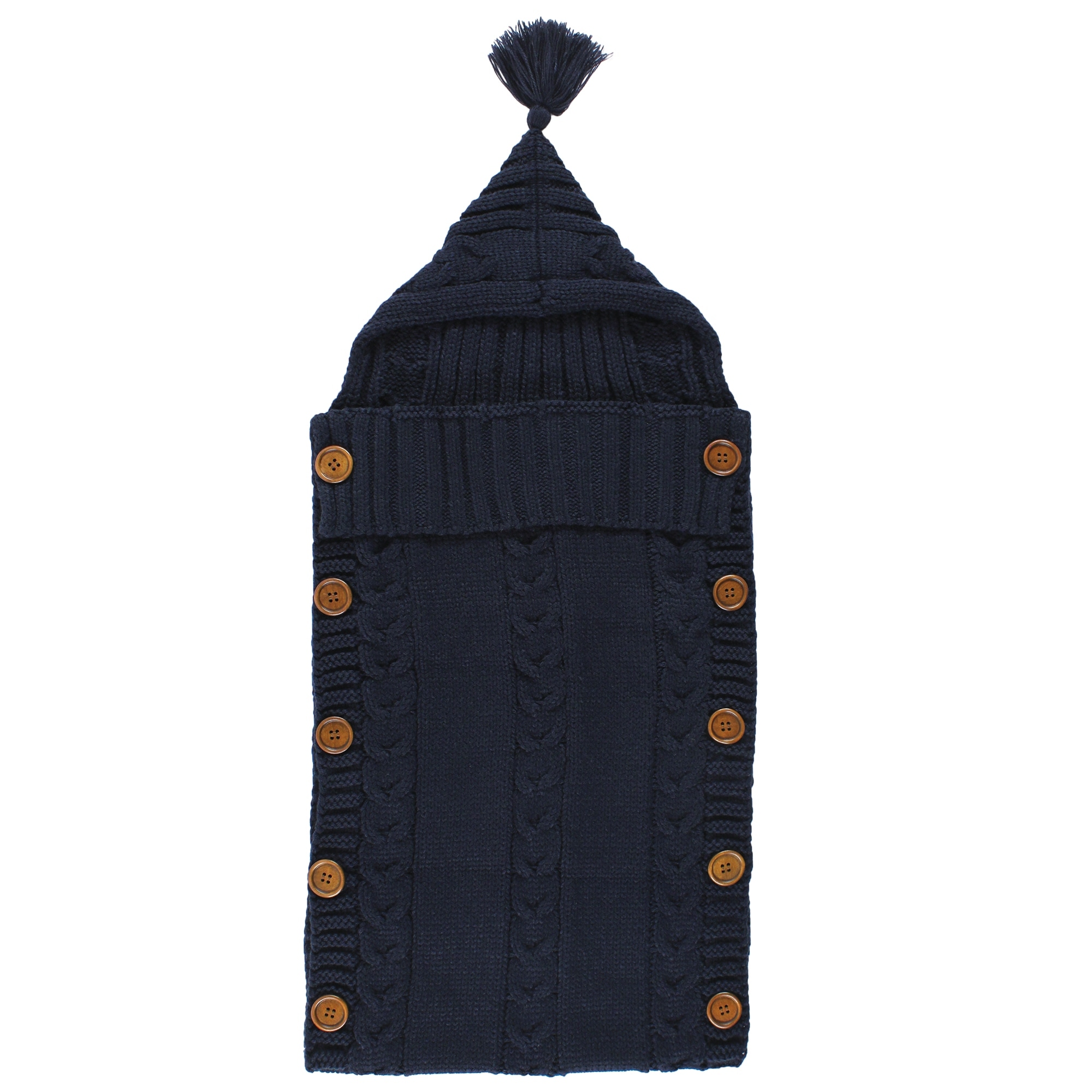 Hudson Baby Infant Boy Knitted Baby Lounge Stroller Wrap Sack, One Size