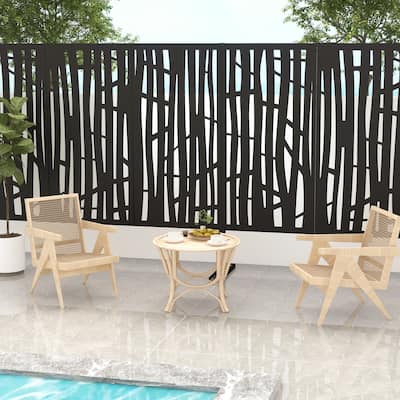 Jungle Metal Privacy Screen Panel Free Standing - 72*47