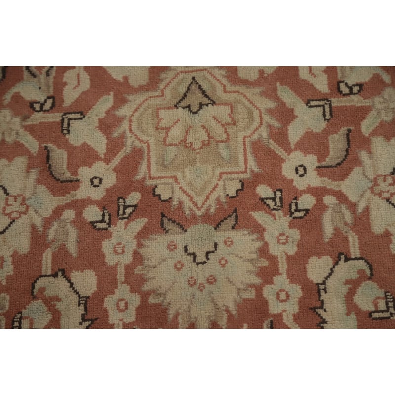 Hand Knotted Oriental 100% Wool Carpet Traditional Floral Oranges & Rust Kerman Area Rug - 12' 4'' X 9' 5''