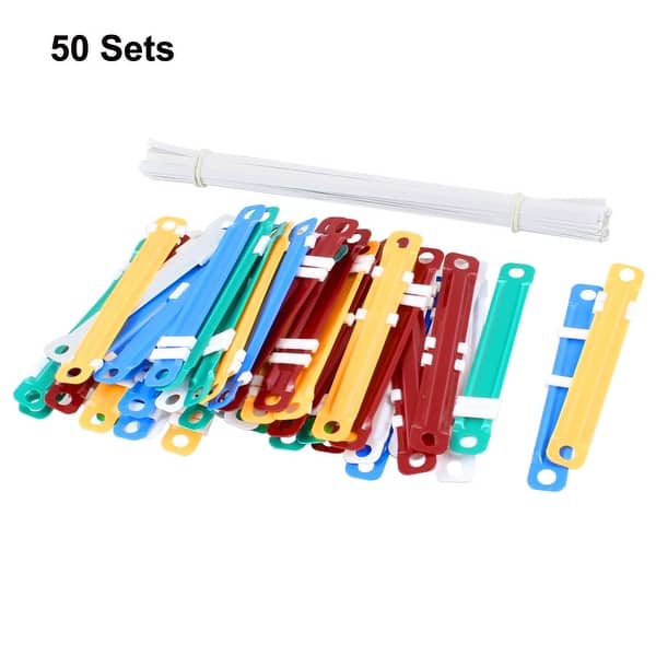 50 Sets Assorted Color Documents Files Metal Clamps Clip Paper ...