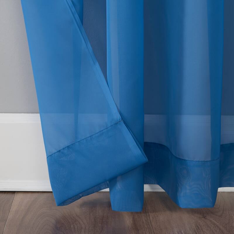 No. 918 Emily Voile Sheer Grommet Curtain Panel- Single Panel