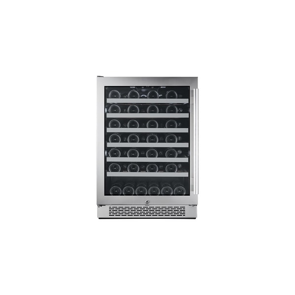 Avallon AWC241SZLH 24" Wide 54 Bottle Capacity Single Zone Wine Cooler with Left Swing Door - STAINLESS STEEL - N/A