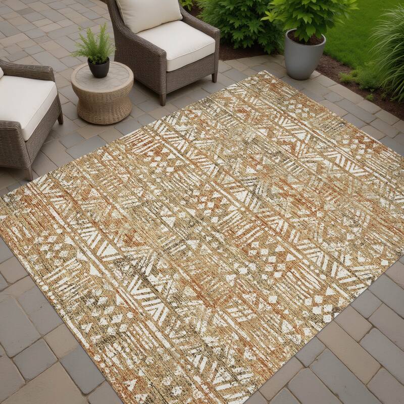 Machine Washable Indoor/ Outdoor Global Jara Chantille Rug