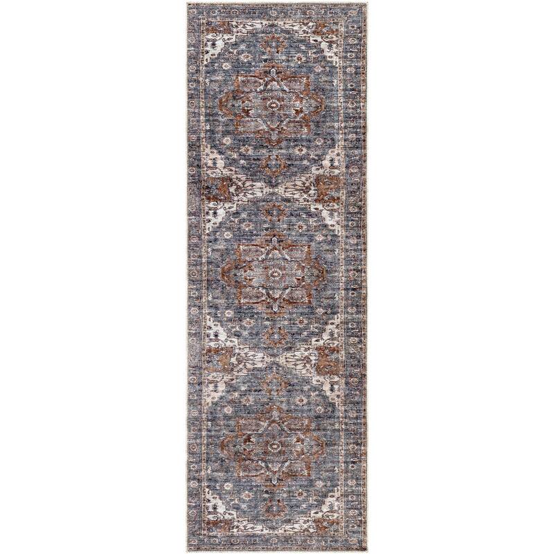 Livabliss Florimond Traditional Medallion Machine Washable Area Rug