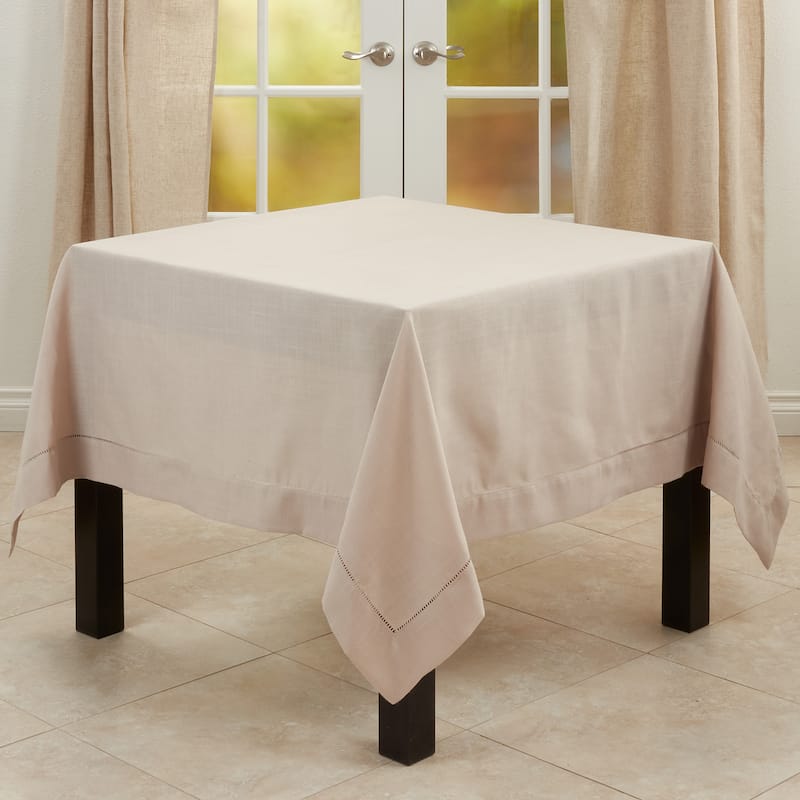 Classic Hemstitch Border Tablecloth